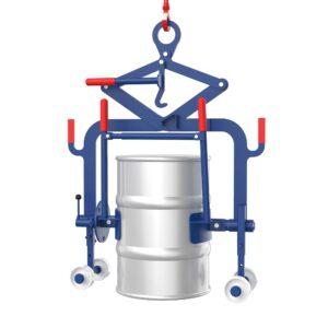 Fass-Kippgreifer für 60 l Fässer mit Hand-Schwenkvorrichtung, Traglast 150 kg