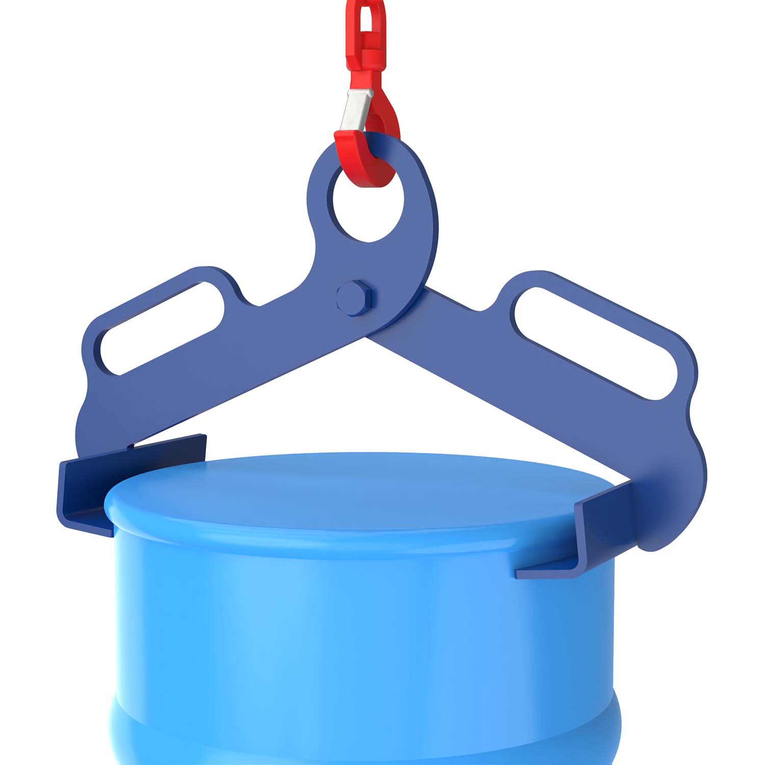 Fassklammer aus Stahl, lackiert, für geschlossene 60 l Rollreifen- und Sickenfässer