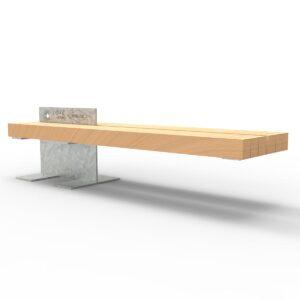 Parkbank ErgoSeat, Gestell aus Stahl, verzinkt, Sitzfläche aus Holz, 4-Sitzer ErgoSeat Sitzbank Produktbild FOREST Parkbank mit hohem Schwert