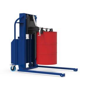 Vollhydraulischer Universal-Fassgreifer für liegende und stehende 200 l Fässer, Stapleranbaugerät Fassmanipulator Produktbild Fassheber für 200 l Fässer, Hub 2200 mm, elektrohydraulisch, Teleskopmast, Drehfunktion