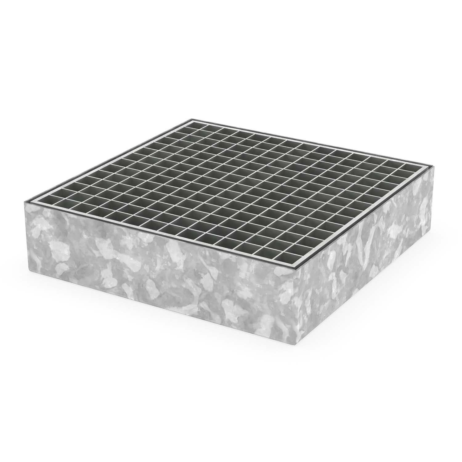 Bodenauffangwanne Flächenschutzelement E-1, Bauhöhe 123 mm, B x T 500 x 500mm