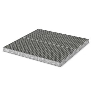 Gefahrstoffcontainer SMC51 aus Stahl, Auffangvolumen 1000 l, nicht belüftet, begehbar, 5055x2350x2410mm Begehbare Gefahrstoffcontainer Produktbild Flächenschutz-Element M-1 aus verzinktem Stahl, Bauhöhe 80mm, 1300x1300mm