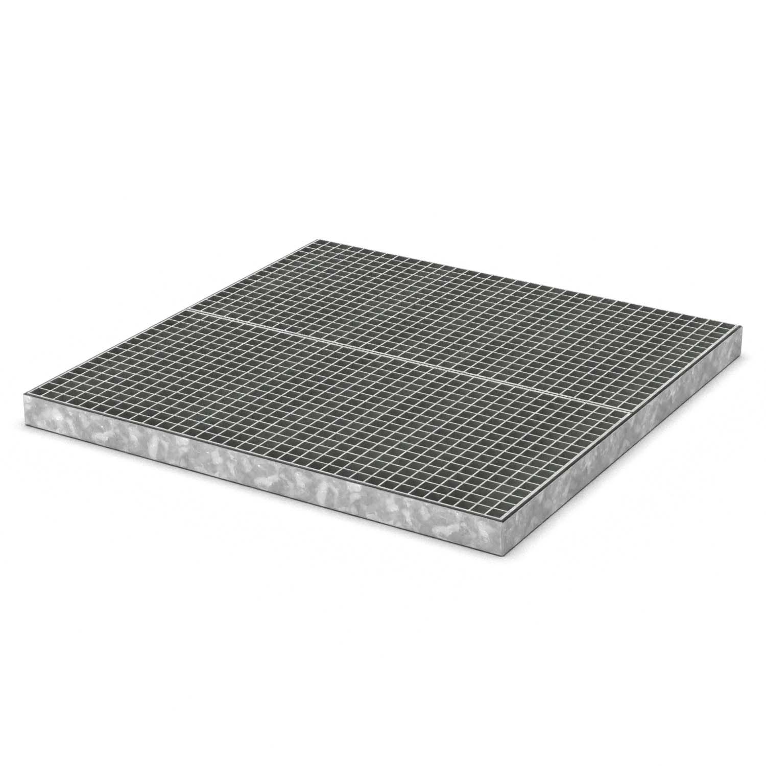 Flächenschutz-Element M-1 aus verzinktem Stahl, Bauhöhe 80mm, 1300x1300mm