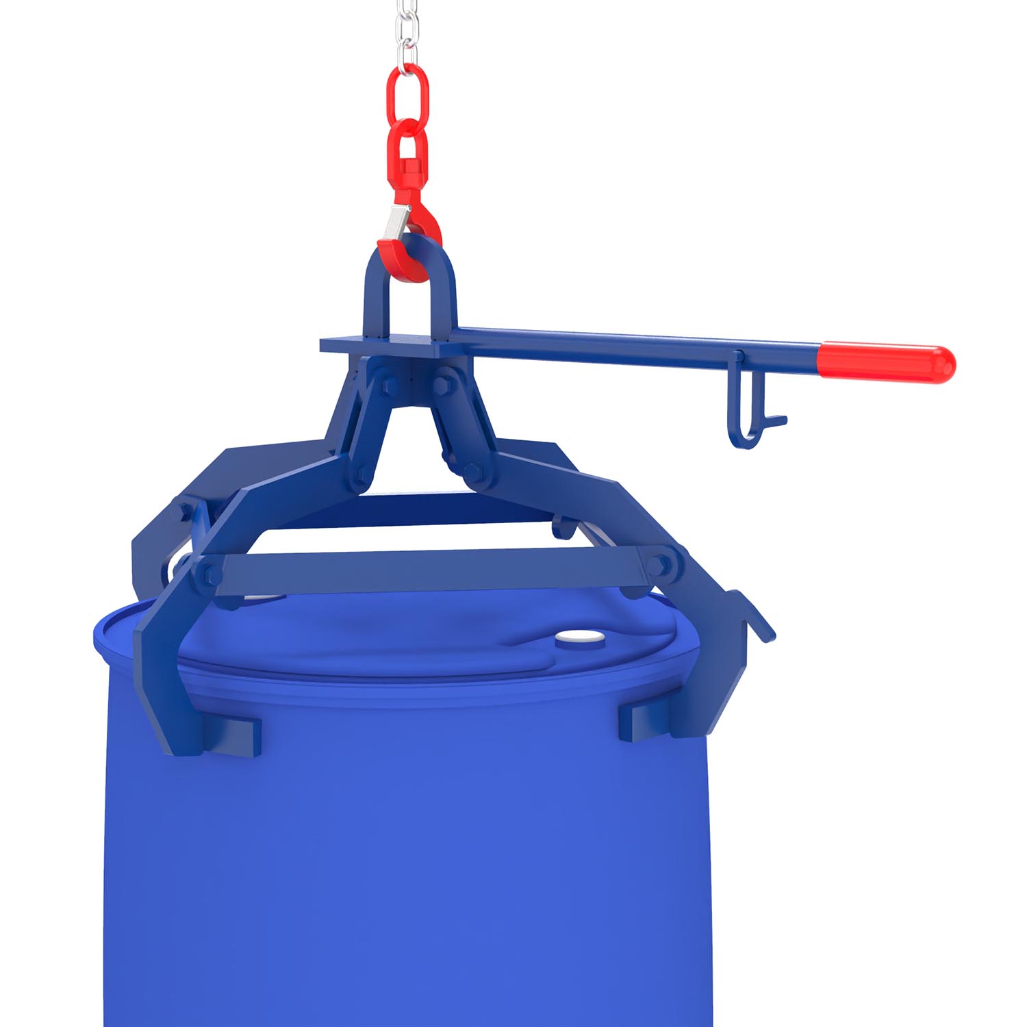 Fass-Spannklauengreifer für L-Ring-Fässer (220 l)