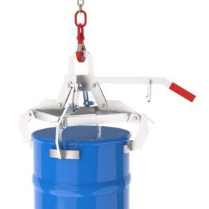 Fass-Spannklauengreifer aus Edelstahl (V2A) für stehende 200 l Stahlfässer Fass-Spannklauengreifer Produktbild Fass-Spannklauengreifer aus Edelstahl (V2A) für 60 l Stahlfässer, Traglast 150 kg
