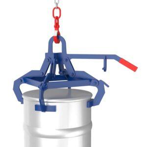 Fass-Spannklauengreifer aus Edelstahl (V2A) für stehende 200 l Stahlfässer Fass-Spannklauengreifer Produktbild Fass-Spannklauengreifer für 60 l Stahlfässer, Traglast 150 kg