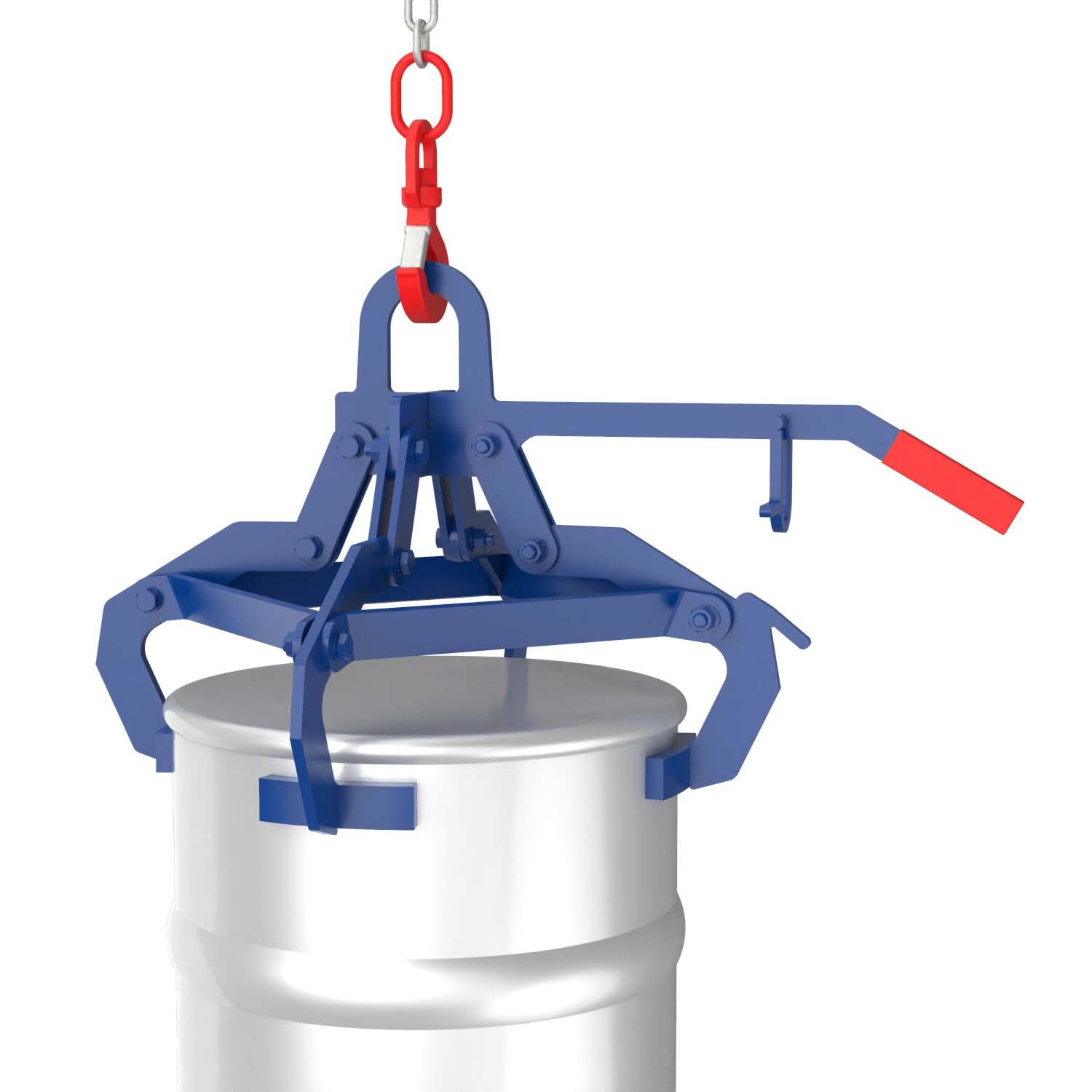 Fass-Spannklauengreifer für 60 l Stahlfässer, Traglast 150 kg