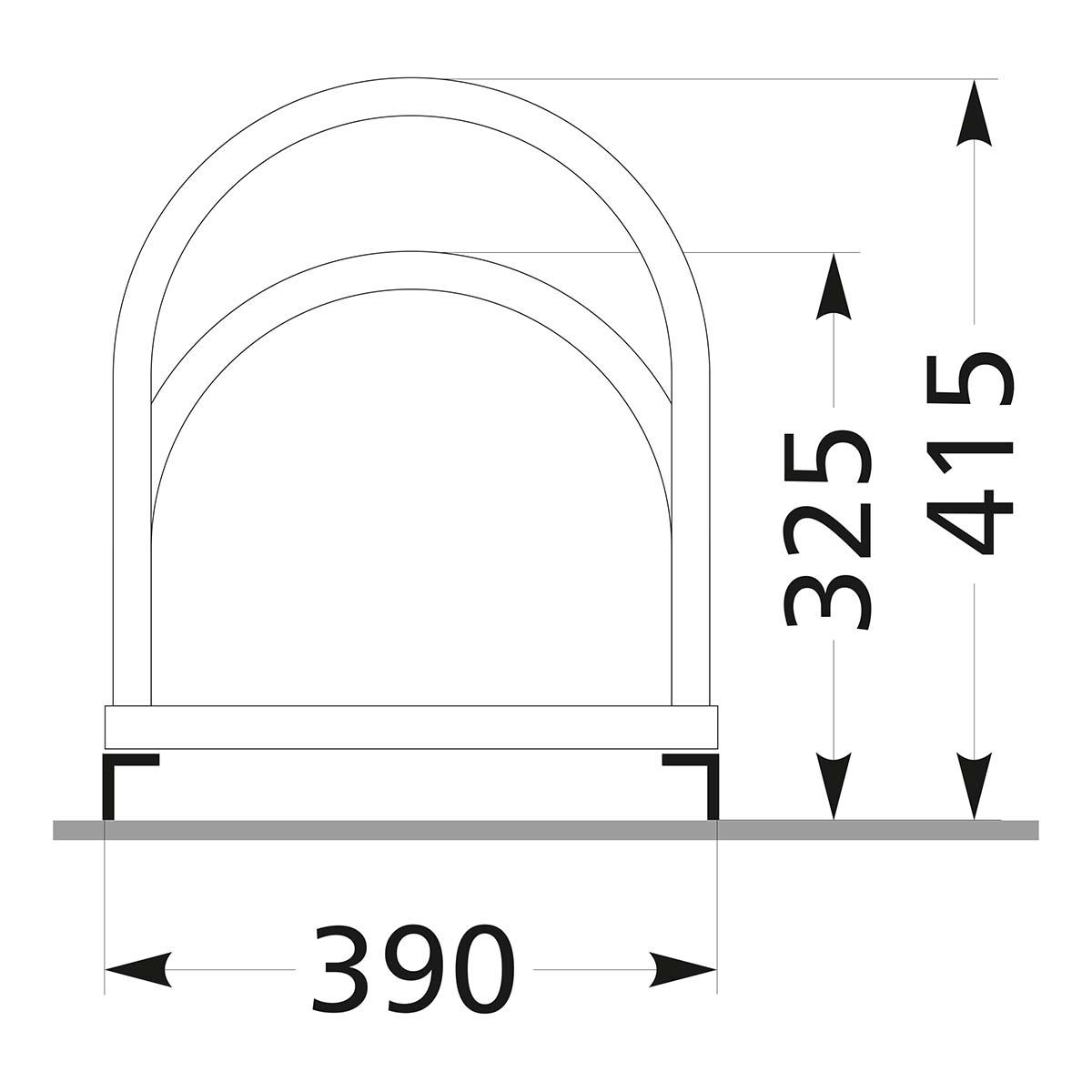 Fahrradparker Fahrrad-Reihenständer 5000, Skizze