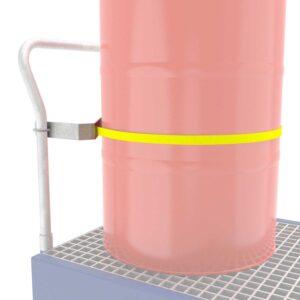 Fahrbare Auffangwanne aus Stahl für 1 x 200 l Fass Auffangwannen aus Stahl Produktbild Transportsicherung für Fahrbare Auffangwannen für 1 x 200 l Fass