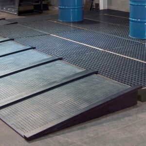 Auffahrrampe aus Polyethylen (PE) für Flächenschutzelemente