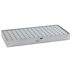 Kleingebindewanne hazSAFE aus Stahl mit verzinktem Lochblech, Auffangvolumen 75 l Kleingebindewannen aus Stahl Produktbild Bodenauffangwanne 66 l für mobiles Gefahrstoffdepot, inkl. Lochblecheinlage, 1100 x 550 x 120 mm