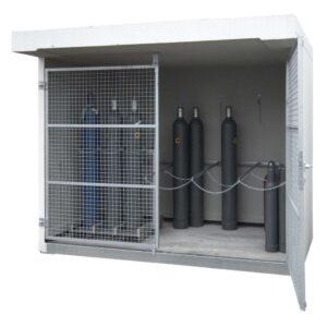 Gasflaschenlager aus Beton für 50 Gasflaschen à 50 l, F30 Wände