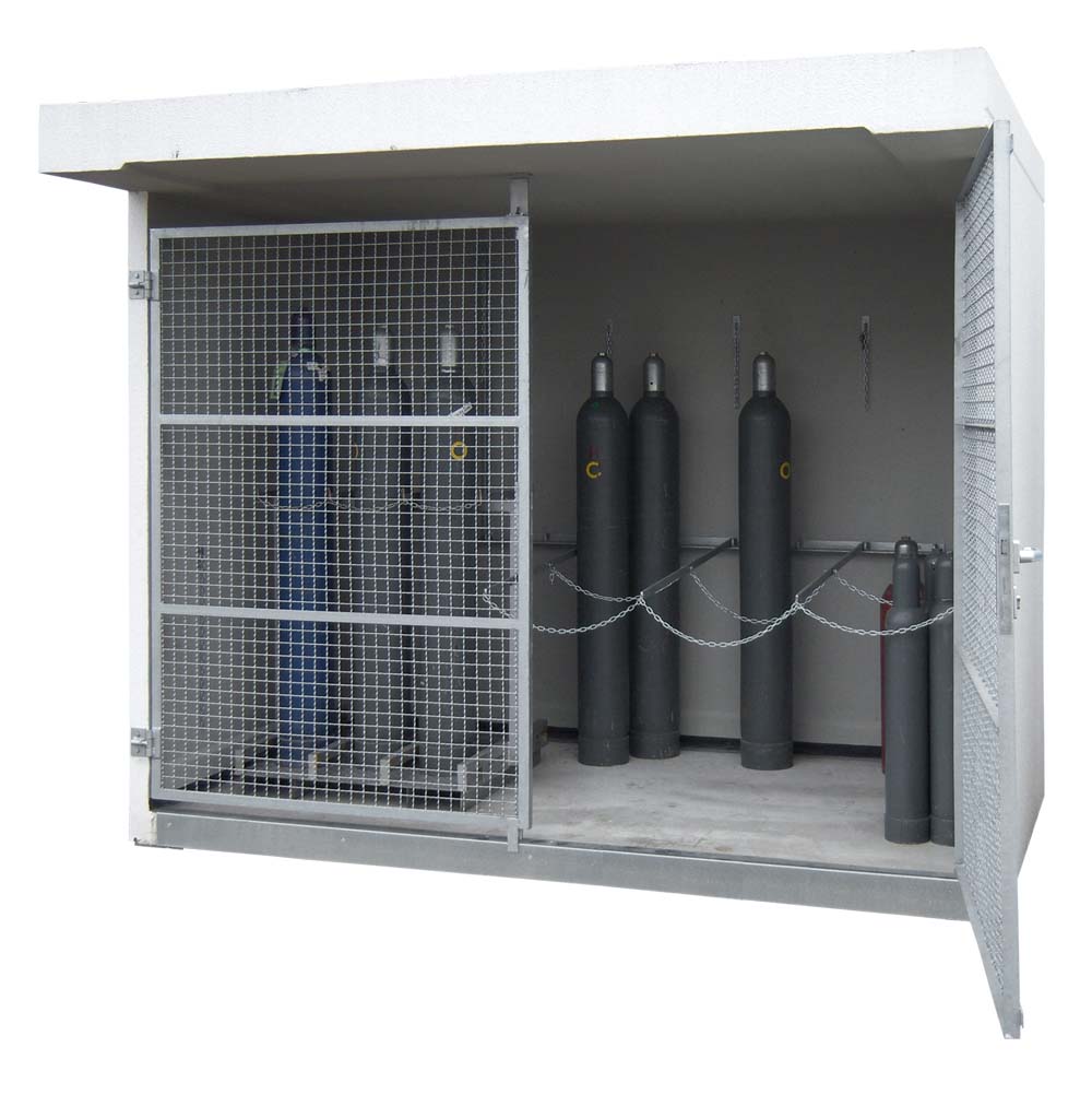 Gasflaschenlager aus Beton für 50 Gasflaschen à 50 l, F30 Wände