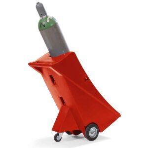 Gasflaschenwagen aus PE mit Stützrad für eine Gasflasche à 33 kg