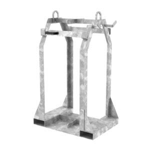 Gasflaschenpalette für 4 Gasflaschen Ø 250 mm, mit Stapler-Einfahrtaschen und Kranösen