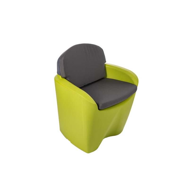 Sitzauflage für Outdoorstühle D16 mit Sitz- und Rückenelement, anthrazitgrau