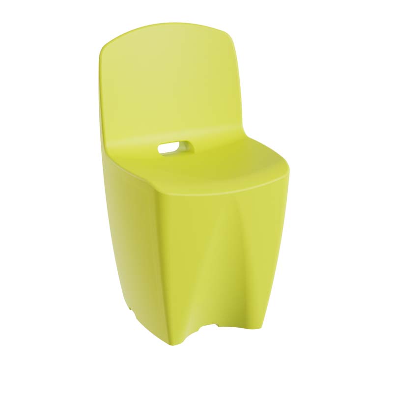 Outdoorstuhl aus PE-HD, Einsitzer, ohne Armlehnen, 460x490x800mm