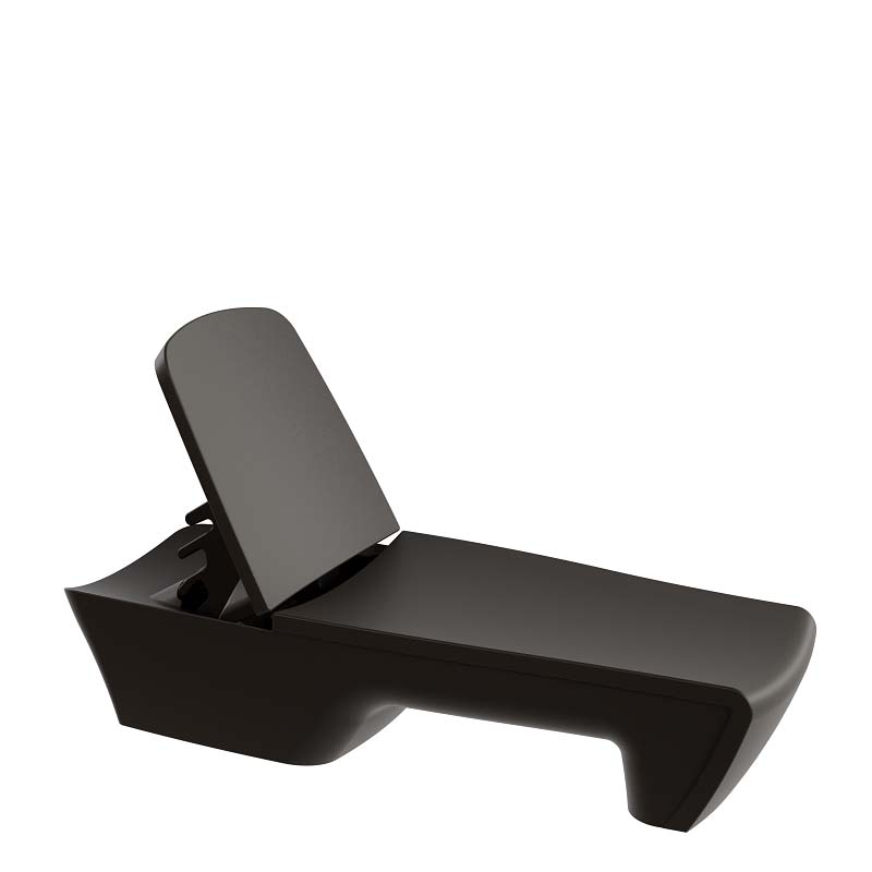 Sonnenliege aus PE-HD mit verstellbarer Rückenlehne, 1795x684x952mm