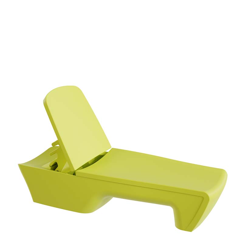 Sonnenliege aus PE-HD mit verstellbarer Rückenlehne, 1795x684x952mm