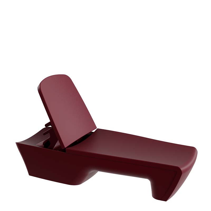 Sonnenliege aus PE-HD mit verstellbarer Rückenlehne, 1795x684x952mm