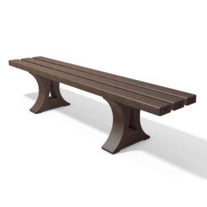 Hockerbank CANETTI aus Recycling-Kunststoff, Breite 1500 mm, 3-Sitzer