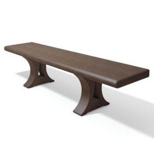 Hockerbank MIRA aus Recycling-Kunststoff, Breite 2000 mm, 4-Sitzer