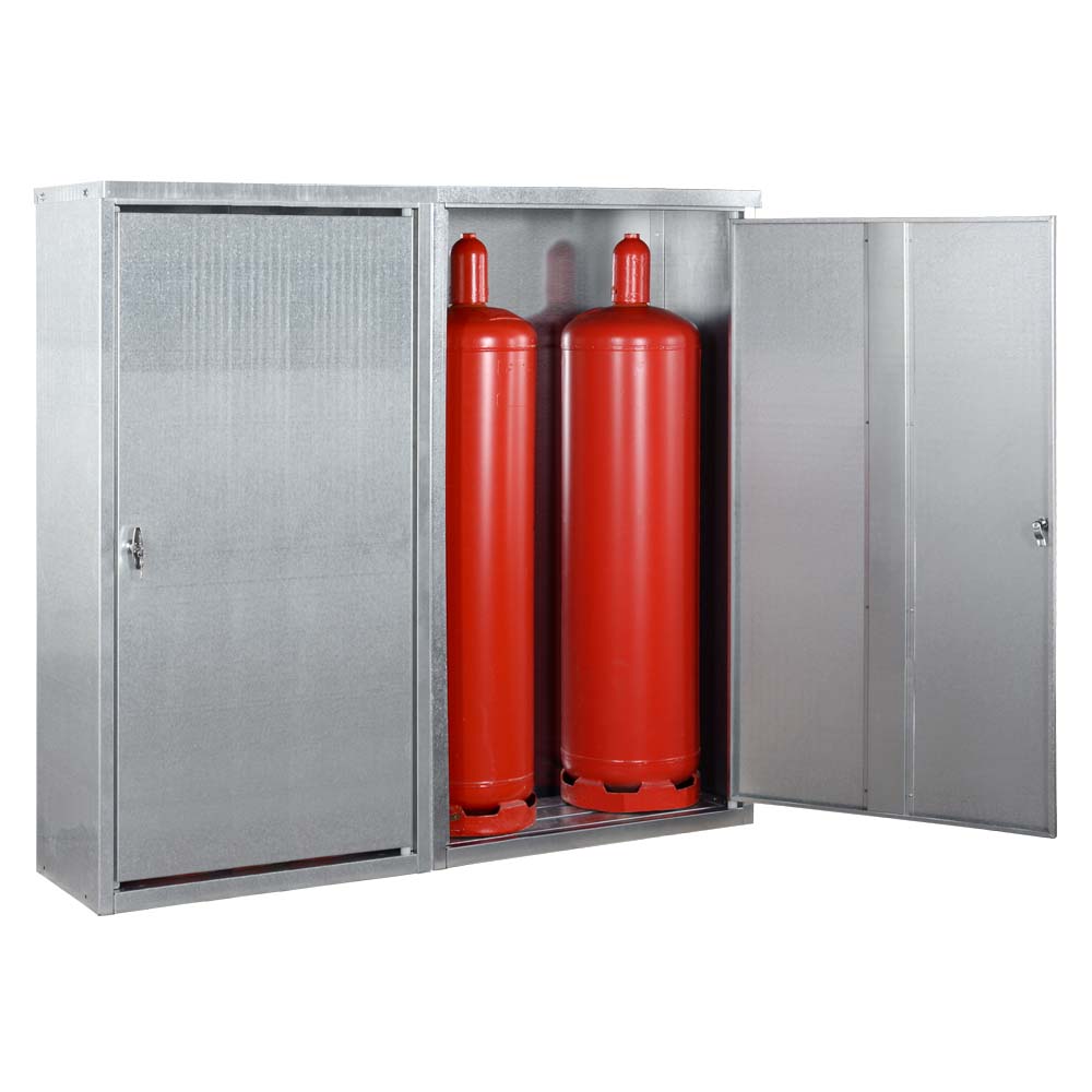 Kleingasflaschenschrank zur Außenlagerung von 4 x 33 kg Propangasflaschen, 1720x400x1435mm