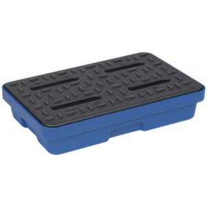 Kleingebindewanne aus Kunststoff (PE-HD) für Kleingebinde, Auffangvolumen 20 l, mit Stellebene