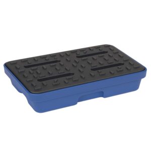 Kleingebindewanne aus Kunststoff (PE-HD) für Kleingebinde, Auffangvolumen 30 l, mit Stellebene