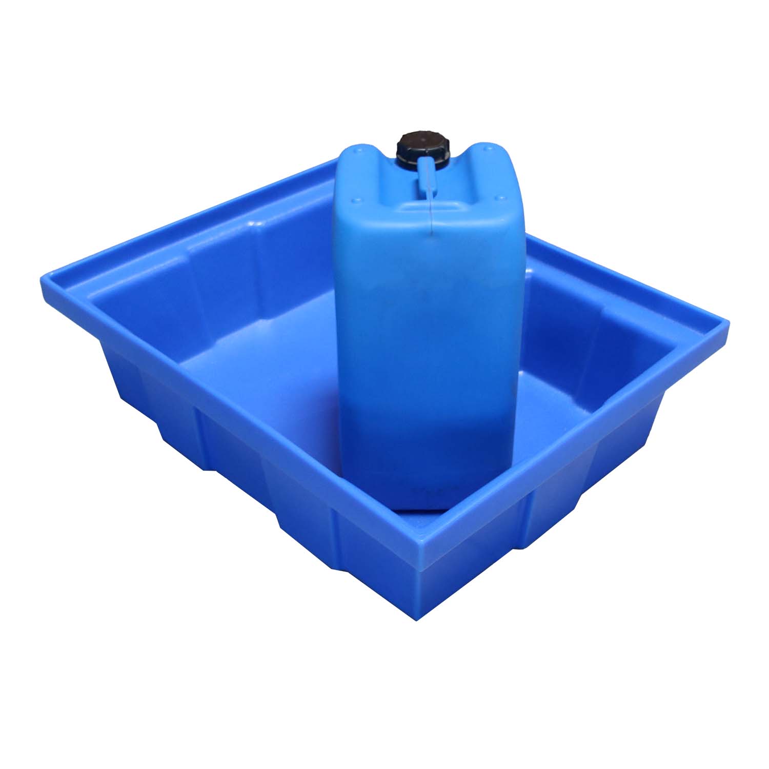 Kleingebindewanne aus Kunststoff (PE-HD) für 1 x 60 l Fass oder Kleingebinde, Auffangvolumen 70 l, nicht unterfahrbar