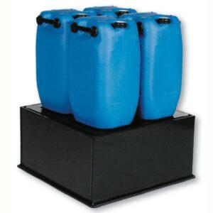 Auffangwanne aus Kunststoff (PE-HD), mit Stellebene, Auffangvolumen 225 l