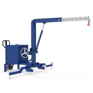 Werkstattkran Gegengewichtskran mit schwenkbarer Säule und teleskopierbarem Ausleger