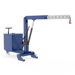 Werkstattkran Gegengewichtskran, Traglast 1000 kg, teleskopierbarer Ausleger