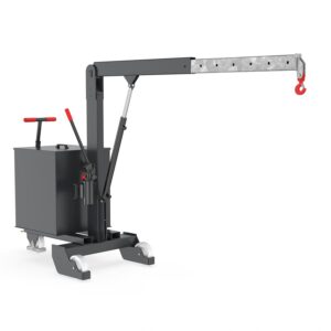 Gegengewichtskran Traglast 500 kg, handhydraulisch, Teleskopausleger GREY EDITION