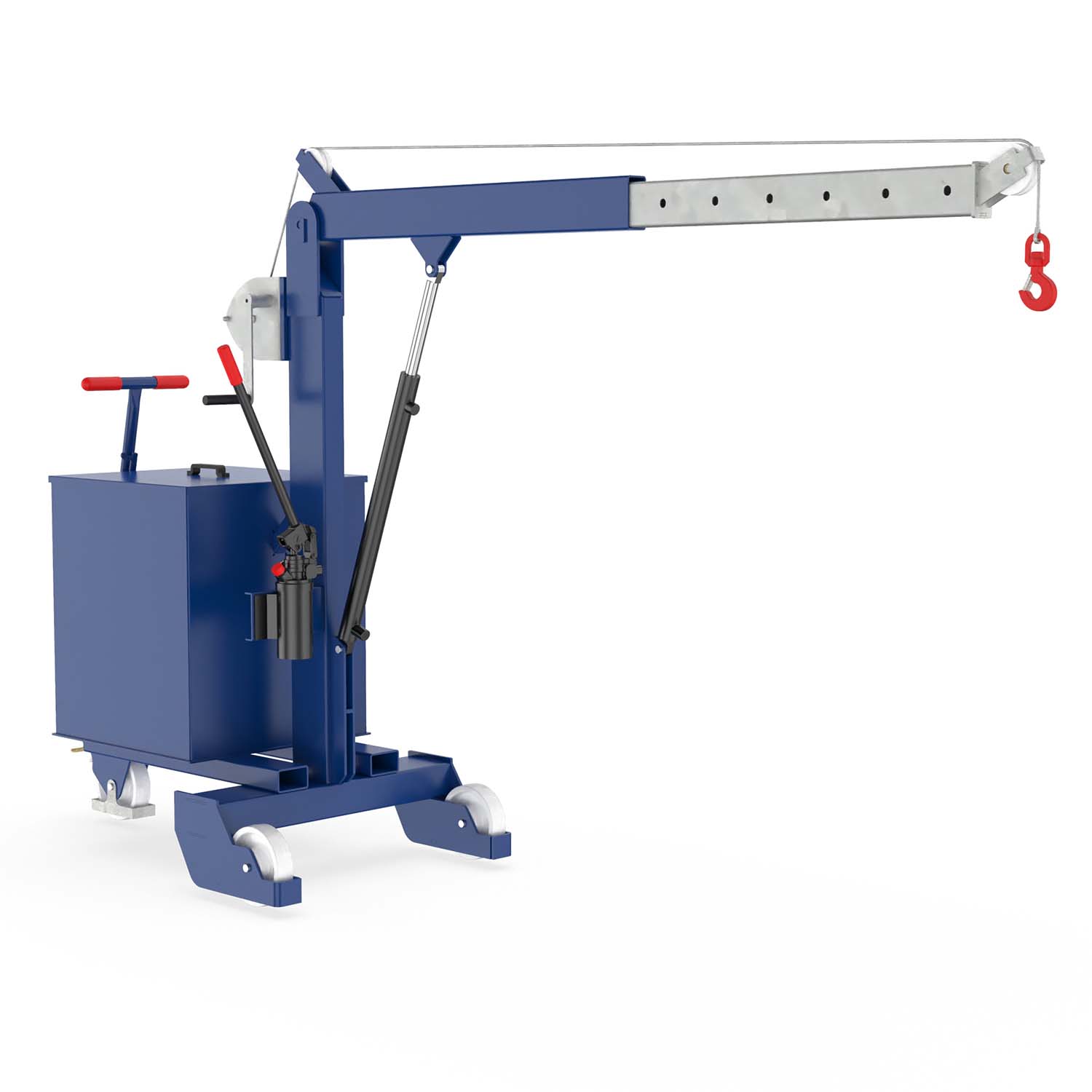 Werkstattkran Gegengewichtskran mit Handseilwinde, teleskopierbarer Ausleger