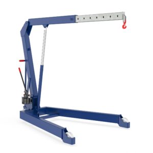 Motorheber mit Teleskopausleger, Traglast 1000 kg, gespreiztes Fahrwerk, klappbar