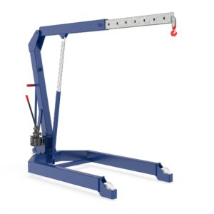 Motorheber mit Teleskopausleger, Traglast 1000 kg, paralleles Fahrwerk, klappbar