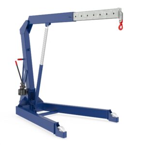 Motorheber mit Teleskopausleger, Traglast 2000 kg, gespreiztes Fahrwerk, klappbar