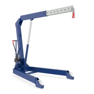 Motorheber mit Teleskopausleger, Traglast 3000 kg, gespreiztes Fahrwerk, klappbar