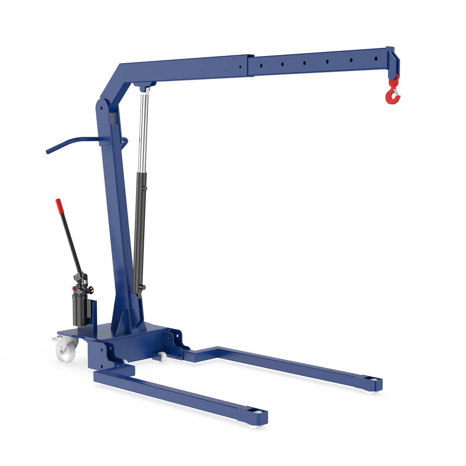 Gegengewichtsloser Werkstattkran mit Teleskopausleger, Traglast 500 kg, paralleles Fahrwerk, klappbar