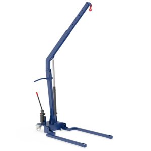 Gegengewichtsloser Werkstattkran mit Teleskopausleger, Traglast 500 kg, paralleles Fahrwerk, klappbar