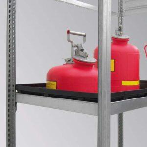 Kleingebinderegal mit PE-Regalwannen, Detail