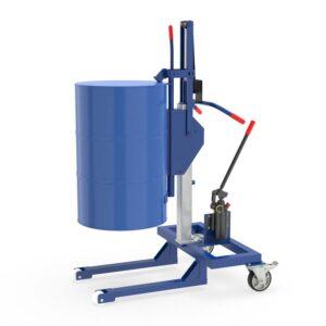 Fassroller aus Edelstahl (V2A) für 200 l Fässer Fasshandling-Geräte aus Edelstahl Produktbild Fassheber für 200 l Fass, schmales Einfahrwerk für Europaletten, Hub 550 mm, Traglast 300 kg