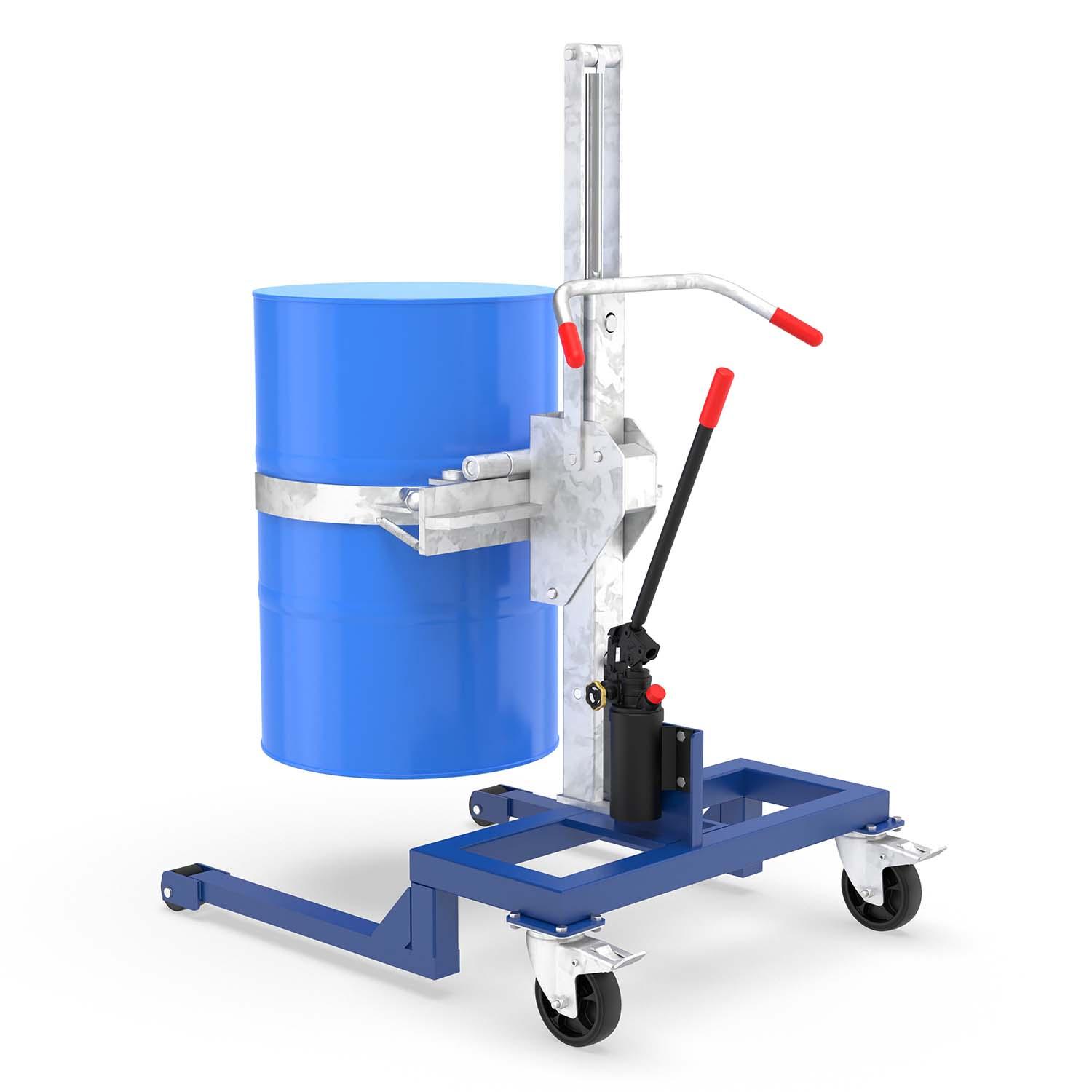 Fassheber ATEX für 200 l Fass, Einfahrwerk, Hub 550 mm, Verriegelungsautomatik, Traglast 300 kg, Ex-Zone 2