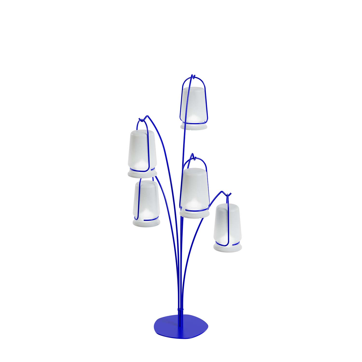 Außen-Laternenständer NEOTREE, mit 5 LED-Laternen, 800x800x1542mm Outdoormöbel aus Kunststoff Produktbild Außen-Laternenständer NEOTREE, mit 5 LED-Laternen, 800x800x1542mm