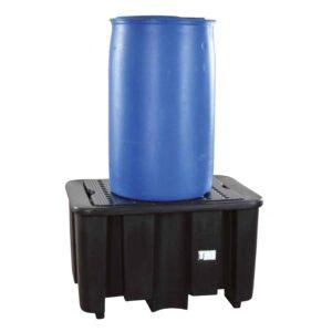 Auffangwanne aus Kunststoff für 1 Fass, Auffangvolumen 225 l