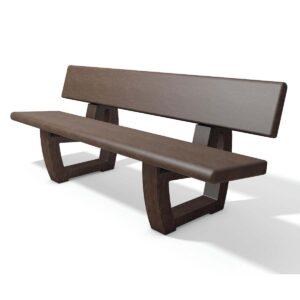 Parkbank BAVARIA aus Recycling-Kunststoff, Breite 2000 mm, 4-Sitzer