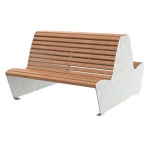 Seniorenbank CERANA, Flachstahl, Holz, verzinkt, 4-Sitzer, mit Armlehnen Parkbank CERANA Produktbild Parkbank ErgoSeat, Gestell aus Stahl, verzinkt, Sitzfläche aus Holz, 6-Sitzer, doppelseitig