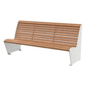 Seniorenbank CERANA, Flachstahl, Holz, verzinkt, 4-Sitzer, mit Armlehnen Parkbank CERANA Produktbild Parkbank ErgoSeat, Gestell aus Stahl, verzinkt, Sitzfläche aus Holz, 4-Sitzer