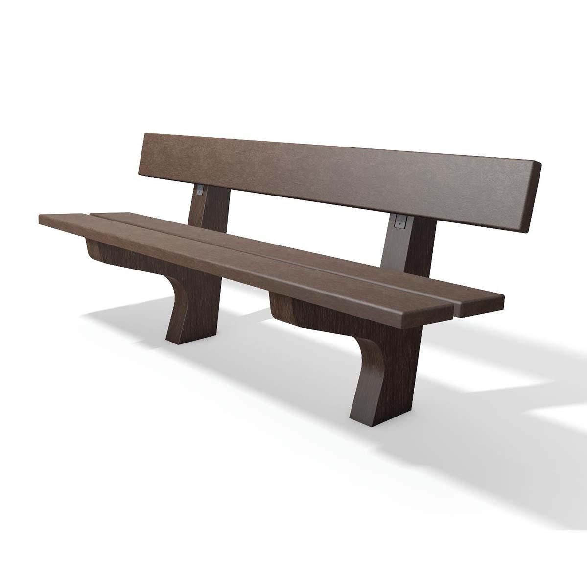 Parkbank HIGHLANDS aus Recycling-Kunststoff, Breite 2000 mm, 4-Sitzer